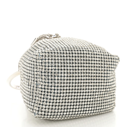 Jimmy Choo Satin Crystal Embellished Micro Bon Bon Bag Silver 4 of 10