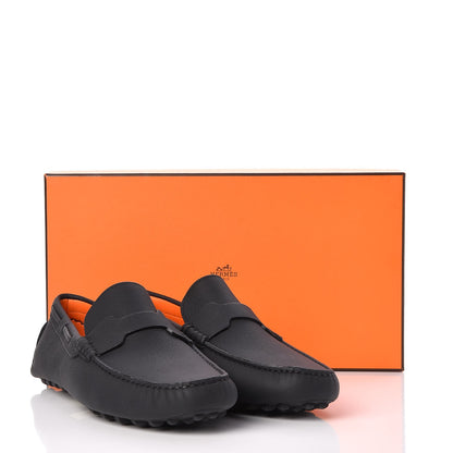 Hermes Mens Epsom Oscar Loafers 42 Black 18 of 18