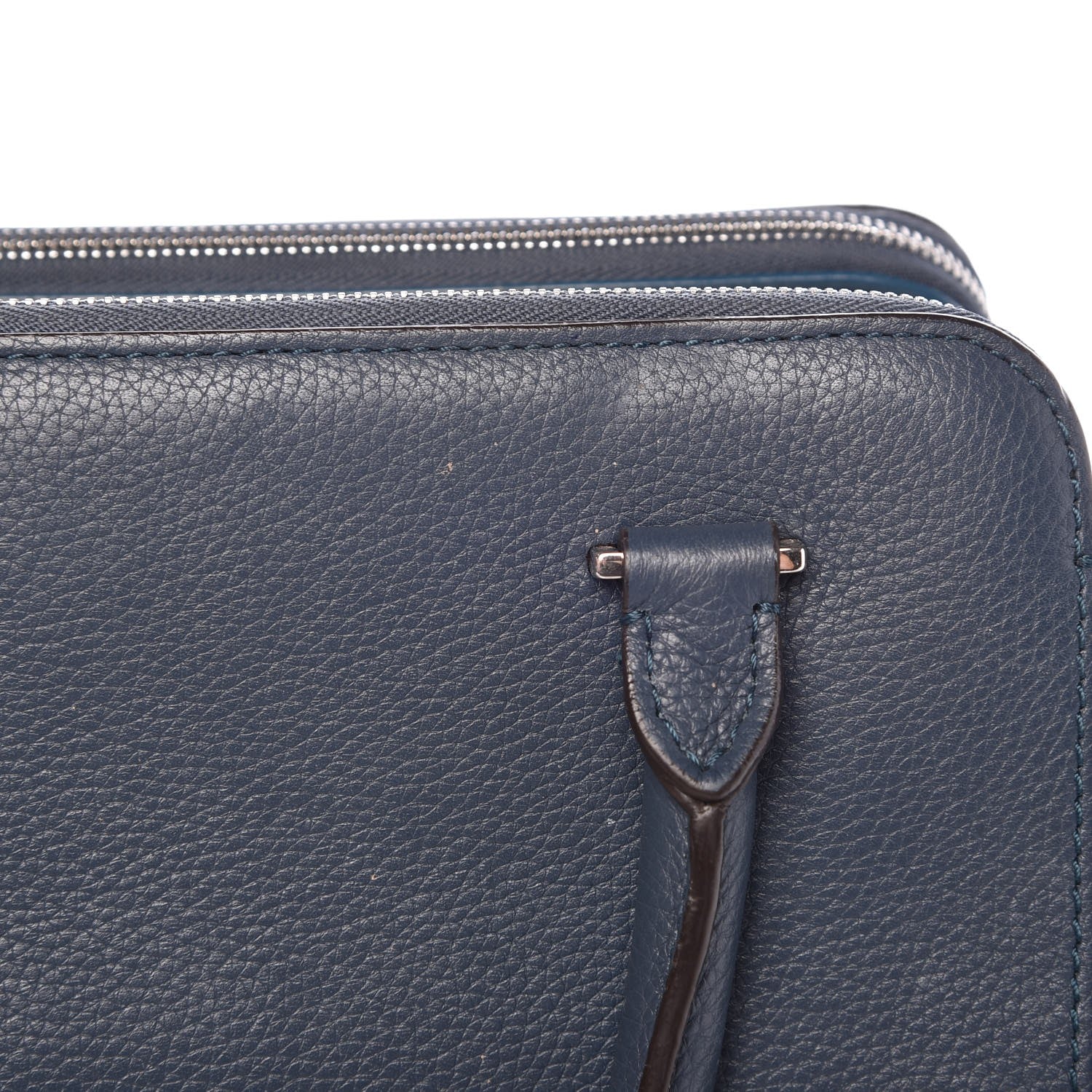 Celine Drummed Calfskin Suede Double Zip Trapeze Orage 8 of 18