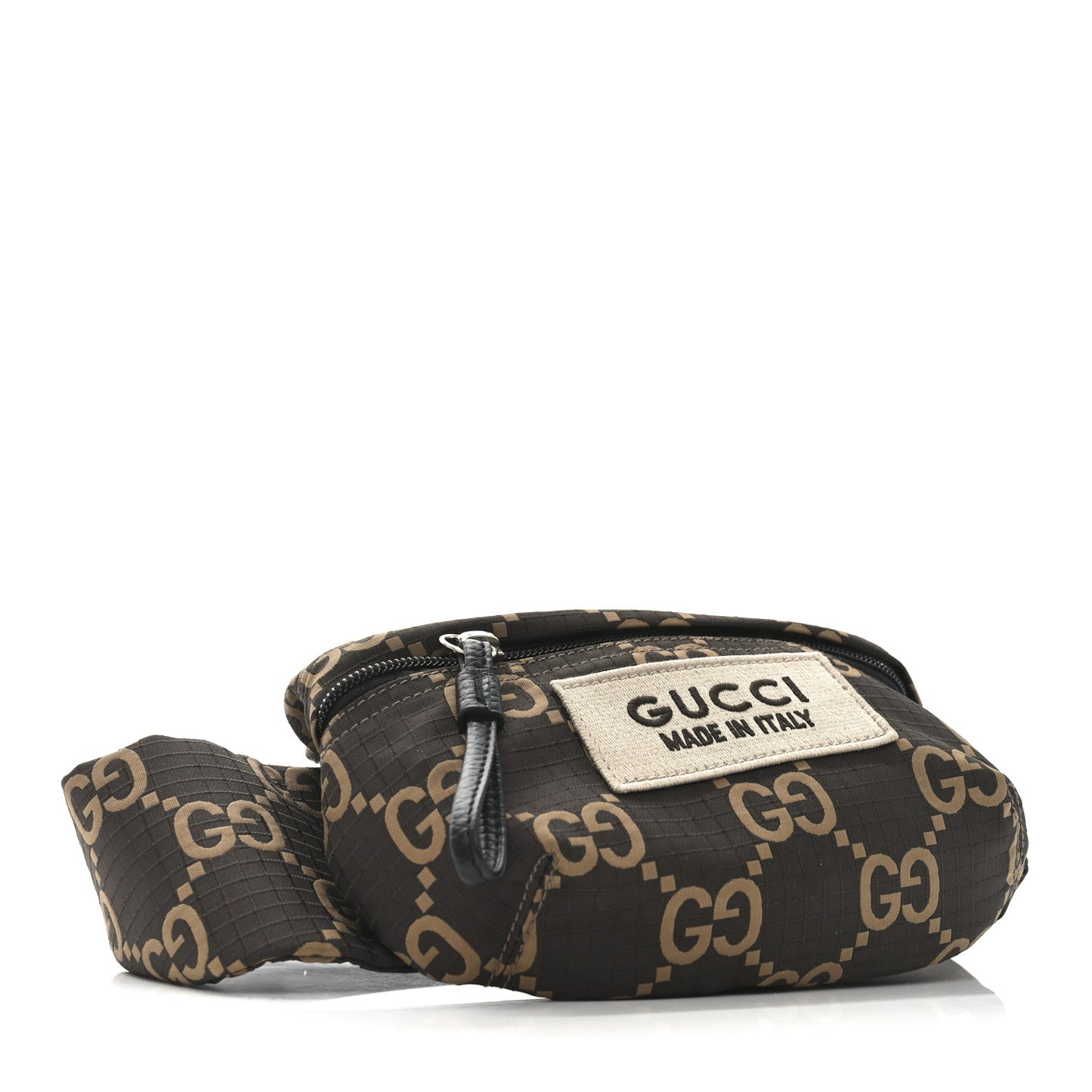 Recycled Polyester Monogram Jumbo GG Belt Bag Ebony Beige
