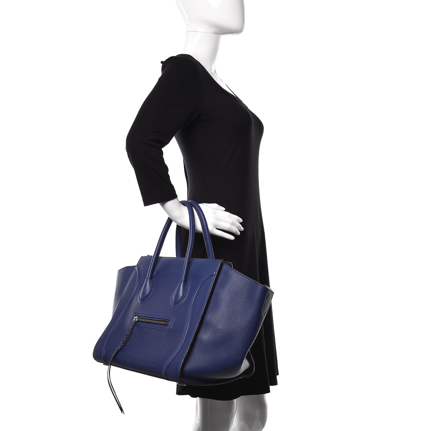 Supple Calfskin Medium Phantom Luggage Indigo
