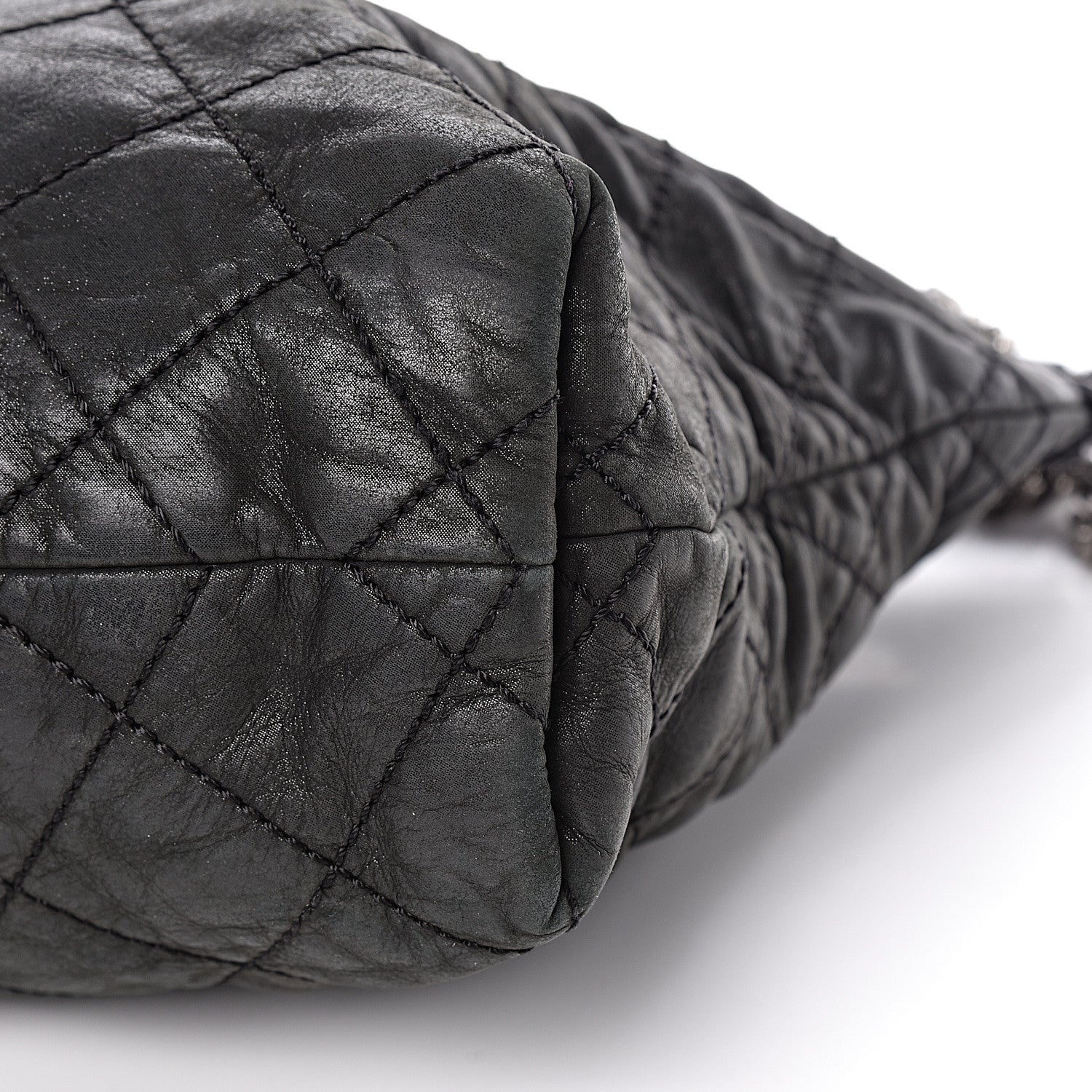 Chanel Iridescent Calfskin Coco Daily Hobo Black 18 of 18