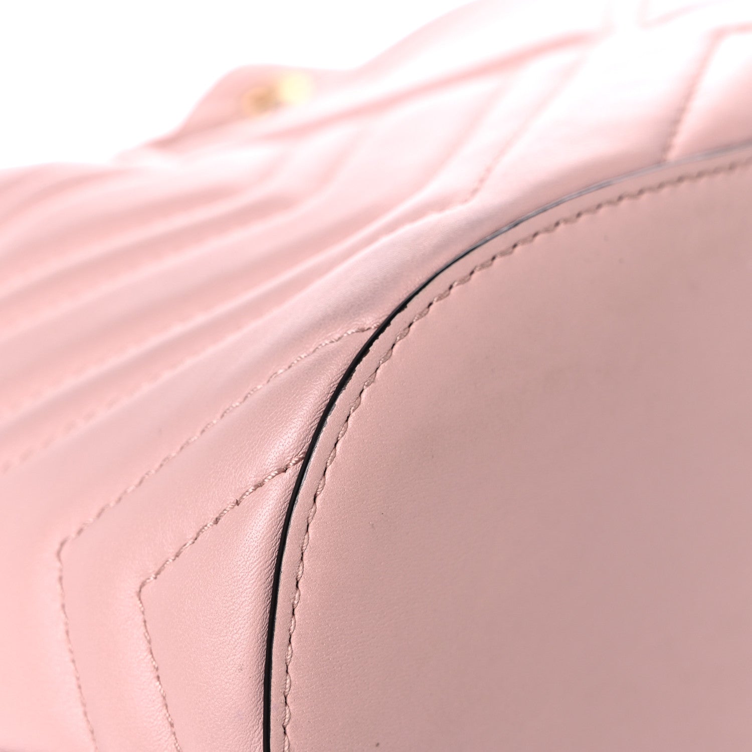 Gucci Calfskin Matelasse Sylvie Web GG Marmont Bucket Bag Perfect Pink 10 of 17