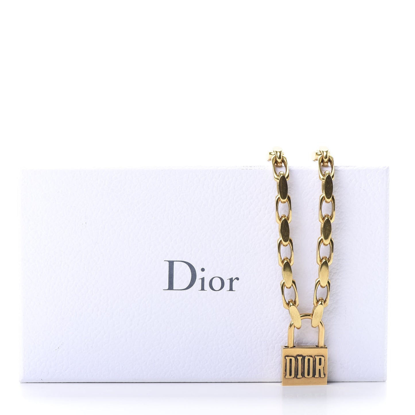 Metal Lucky Locket Choker Necklace Aged Gold