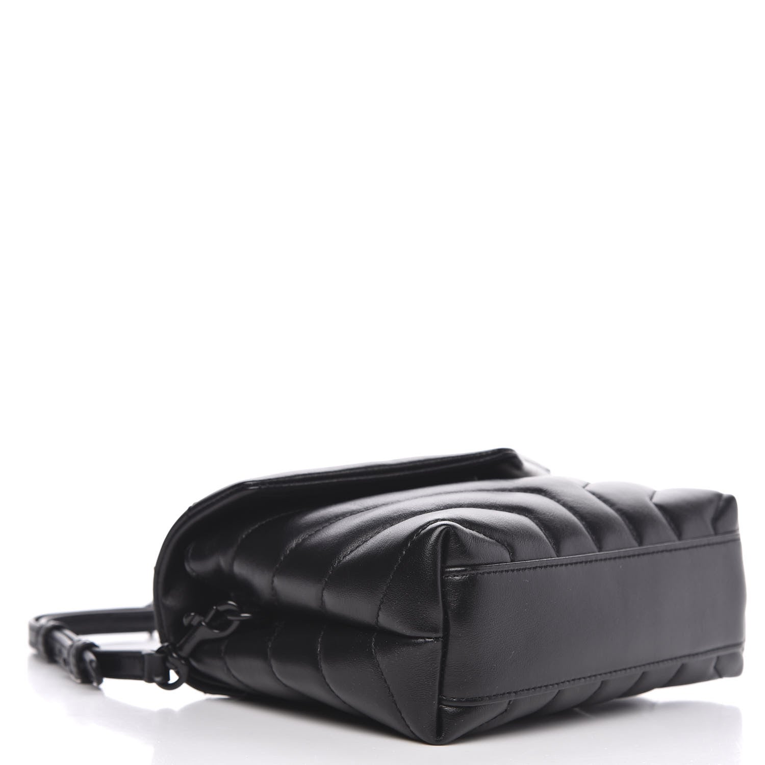 Saint Laurent Calfskin Y Quilted Monogram Toy Loulou Crossbody Bag Black 4 of 11
