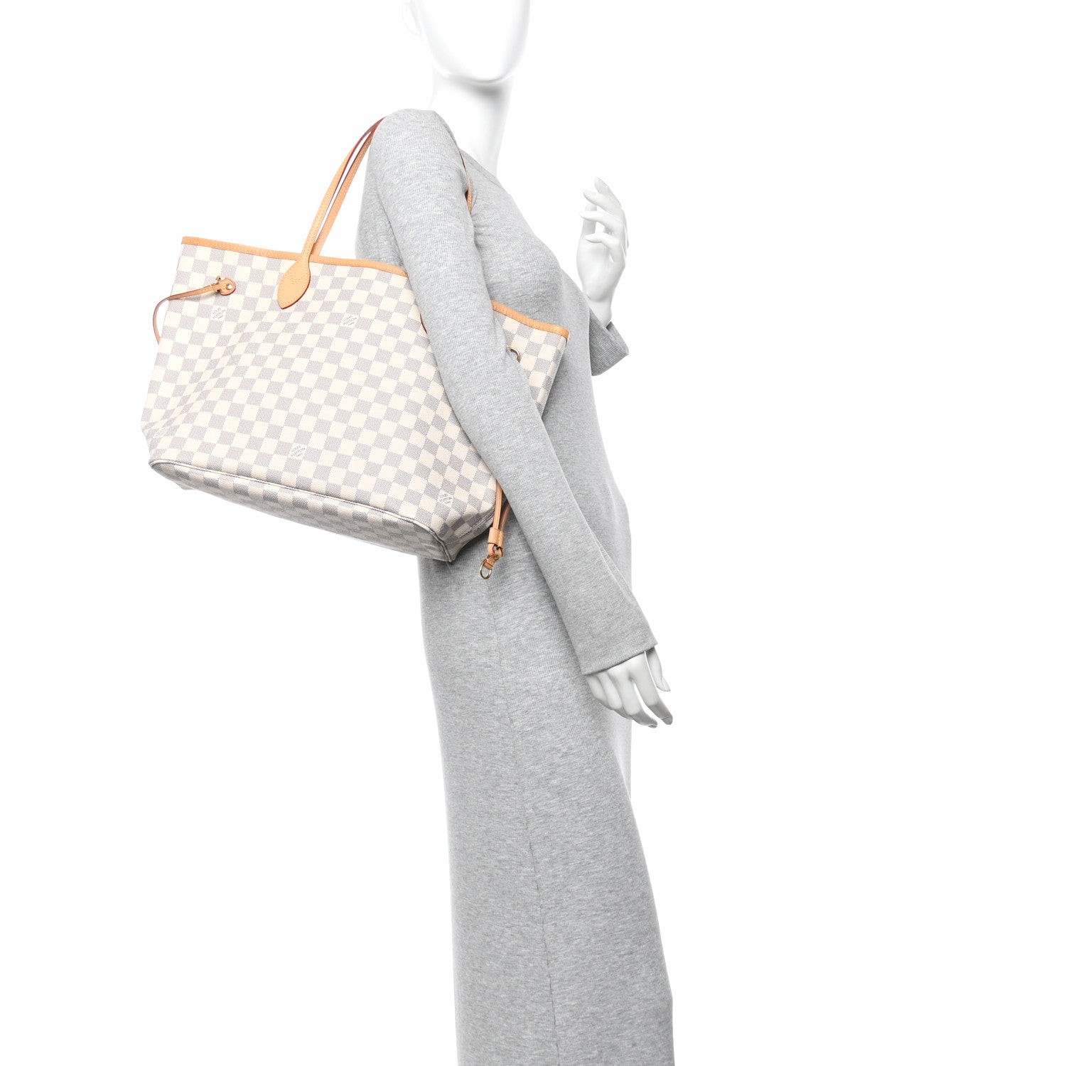 Louis Vuitton Damier Azur Neo Neverfull MM Rose Ballerine 2 of 9
