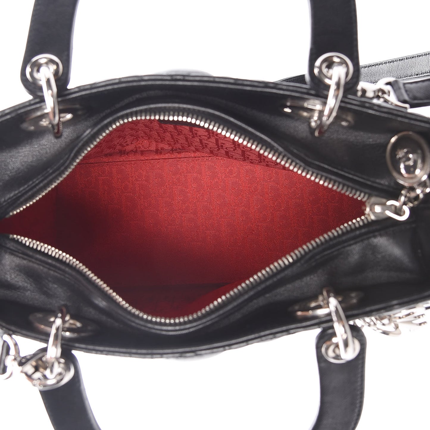 Lambskin Cannage Medium Lady Dior Black