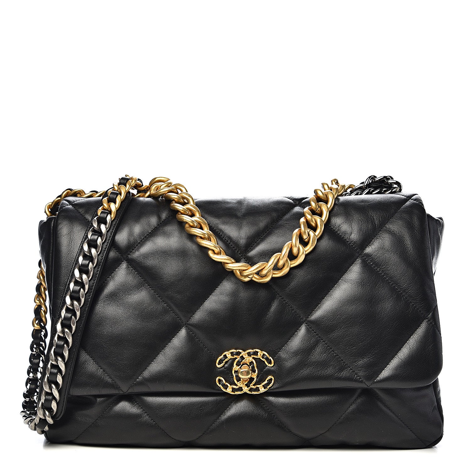 Chanel Goatskin Quilted Maxi 19 Flap Black 1 of 10