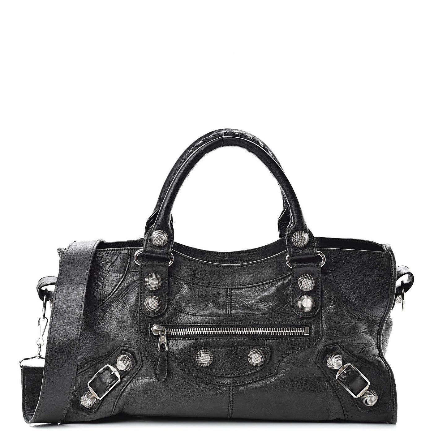 Agneau Giant 21 Silver Hardware Part Time Black