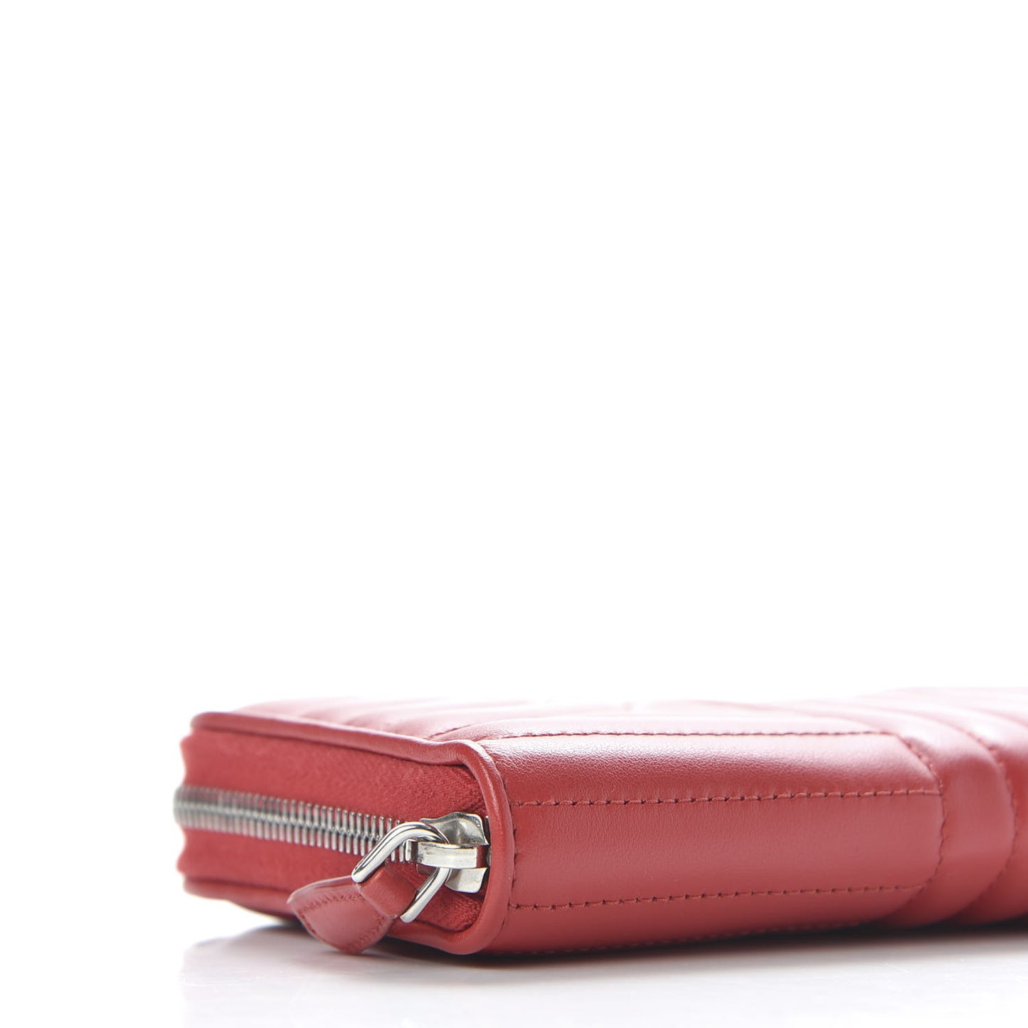 Soft Calfskin Diagramme Zip Around Wallet Rosso
