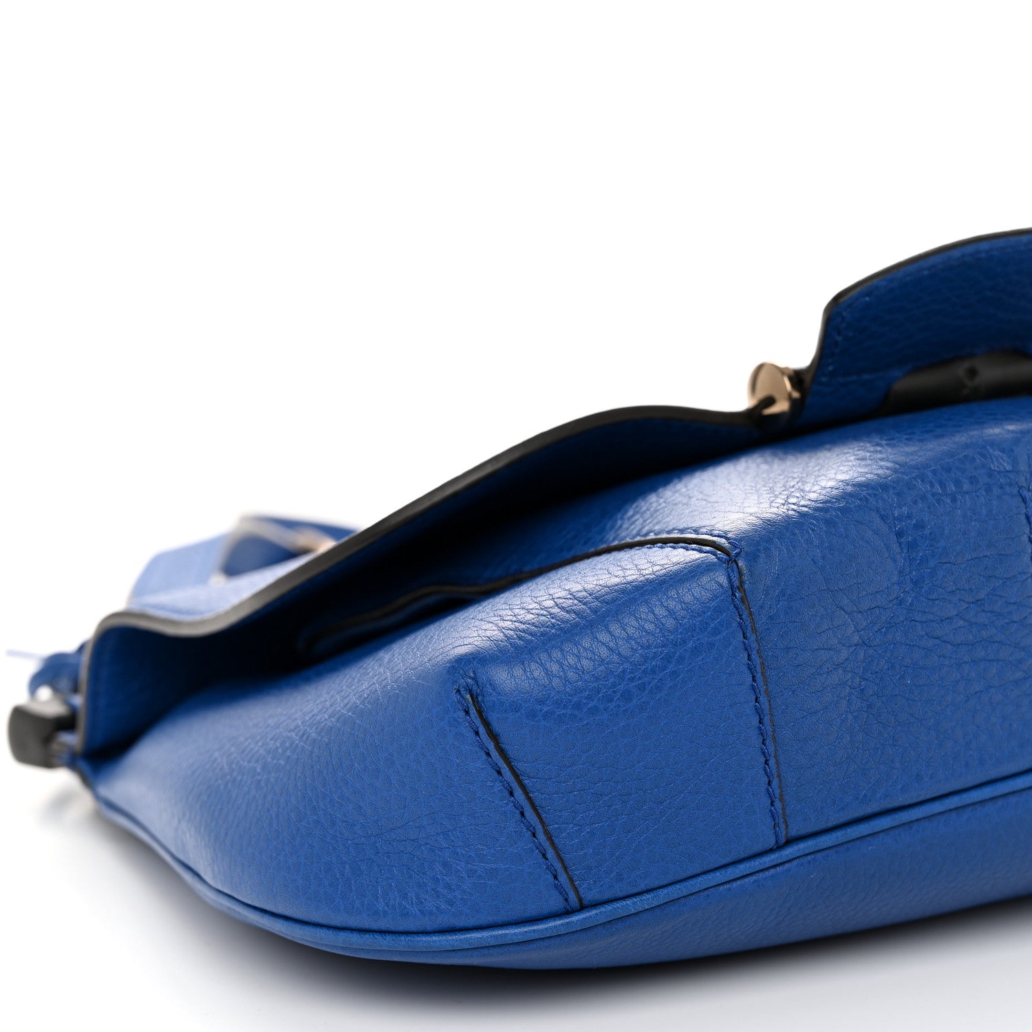 Gucci Calfskin Medium Nouveau Fringe Shoulder Bag Blue 8 of 10
