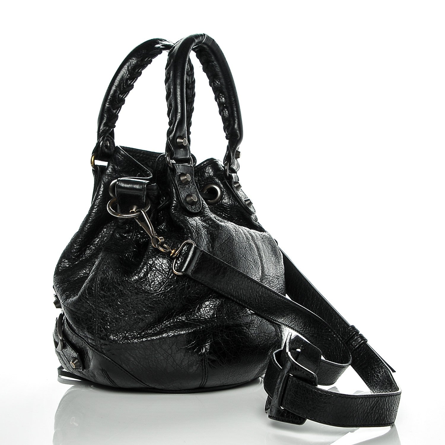 Balenciaga Agneau Classic Hardware Mini Pompon Black 4 of 7