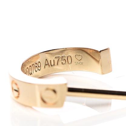 Cartier 18K Yellow Gold Small LOVE Hoop Earrings 5 of 7