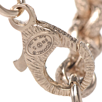 Chanel Metal Crystal Cha-Nel Logo Necklace Gold 4 of 5