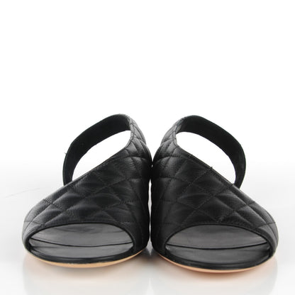 Chanel Calfskin Quilted Slingback Sandals 35 Black 2 of 7