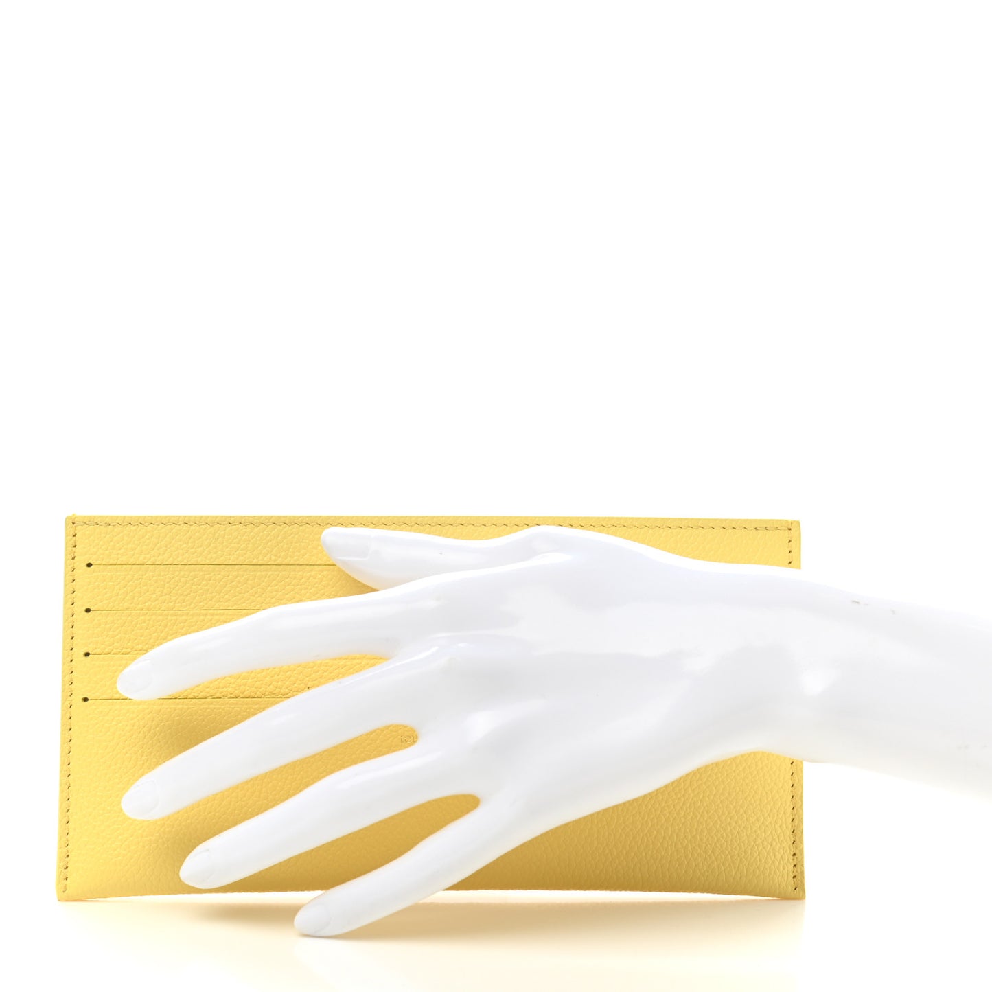 Calfskin Felicie Card Holder Insert Yellow