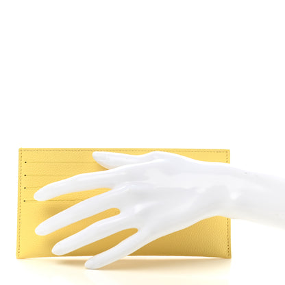 Louis Vuitton Calfskin Felicie Card Holder Insert Yellow 2 of 6