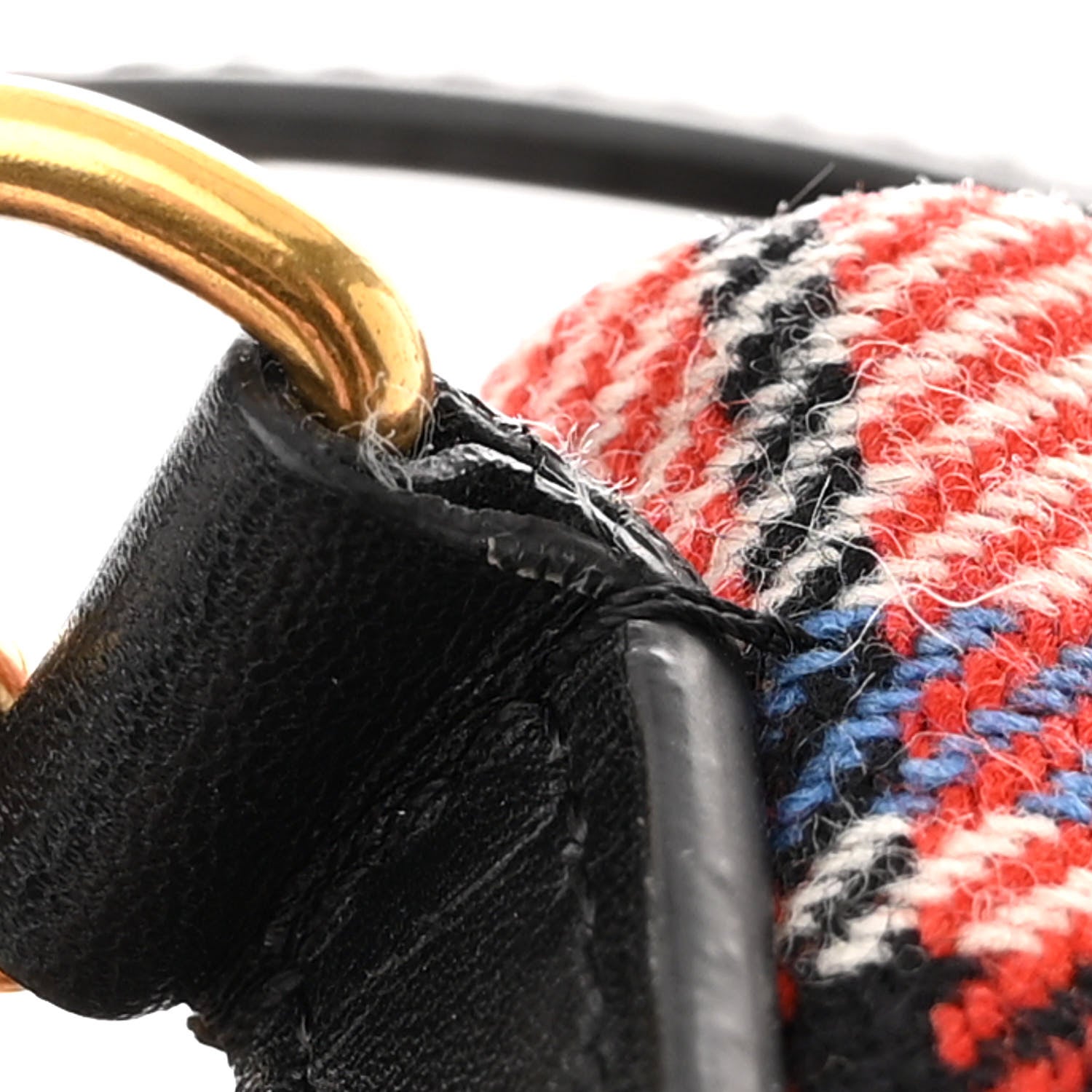 Celine Tartan Calfskin Nano Luggage Red Blue 13 of 18