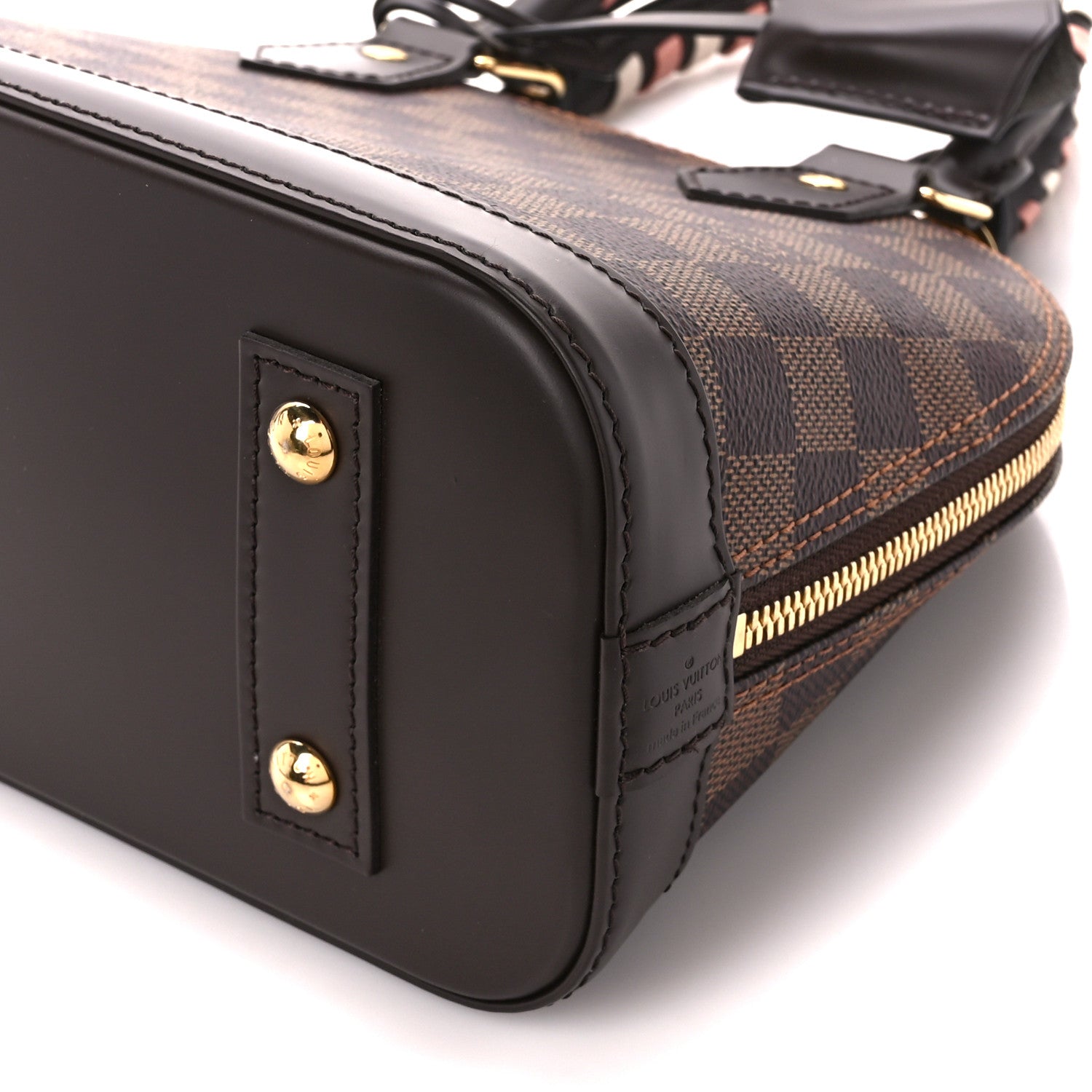 Louis Vuitton Damier Ebene Braided Alma BB 12 of 13