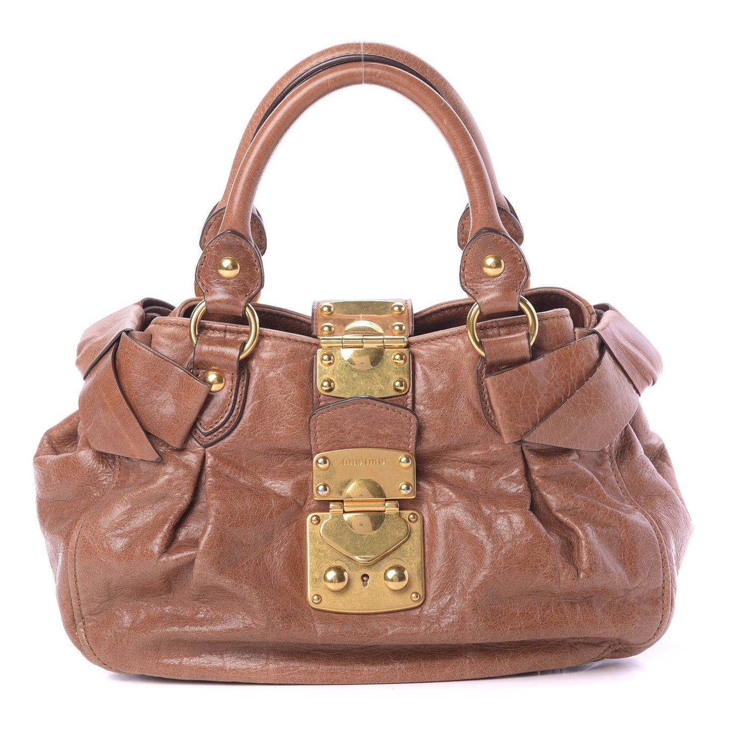 Vitello Lux Mini Bow Bag Brown