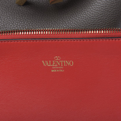 Valentino Garavani Grainy Calfskin Escape Hobo Bag Graphite 6 of 9