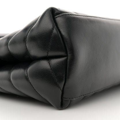 Saint Laurent Calfskin Y Quilted Monogram Monochrome Medium Loulou Chain Satchel Black 9 of 13