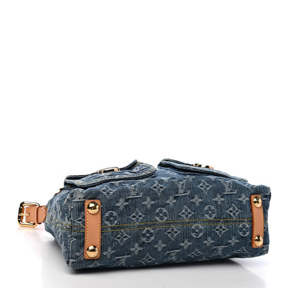 Louis Vuitton Monogram Denim Baggy PM Blue 4 of 9