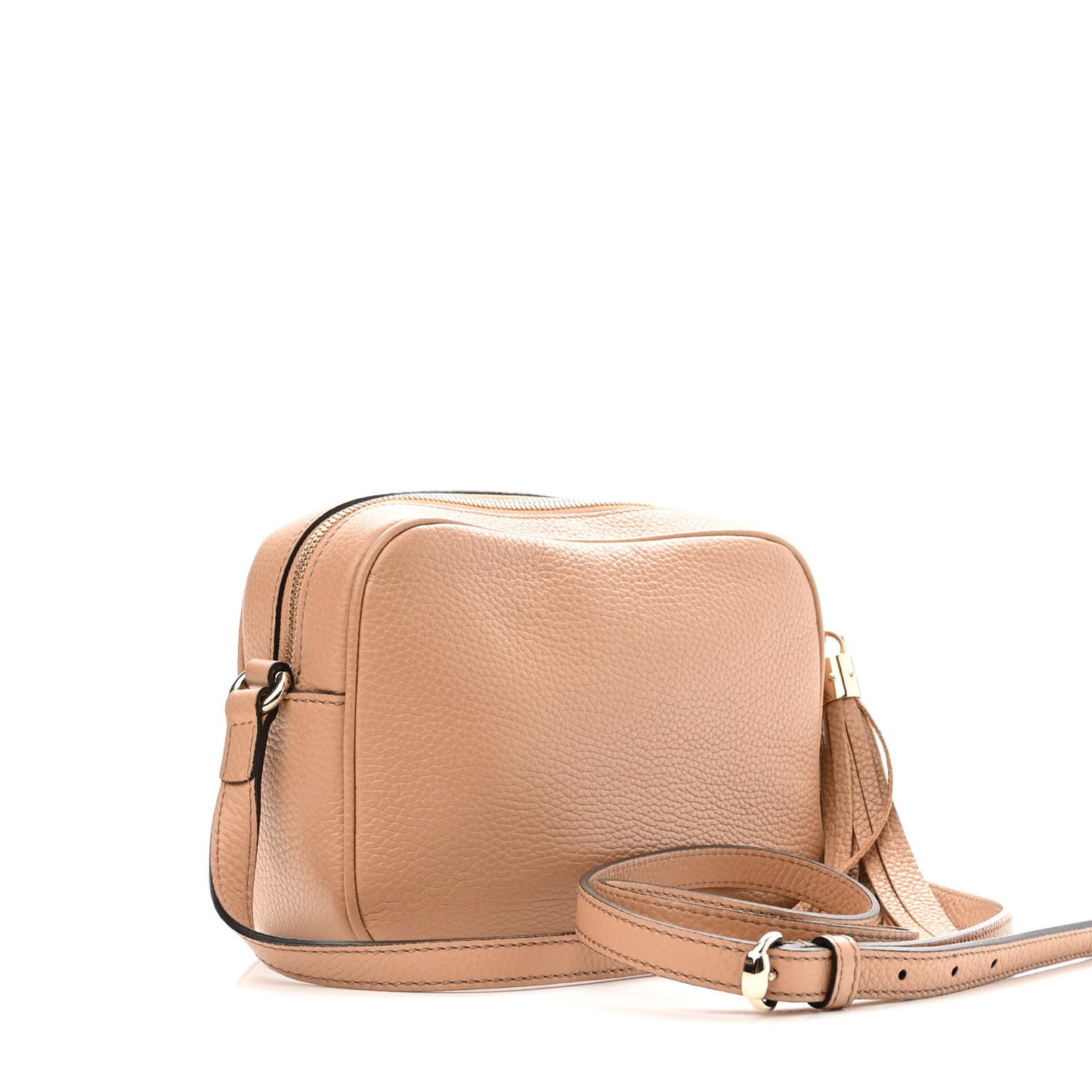 Pebbled Calfskin Small Soho Disco Bag Camelia