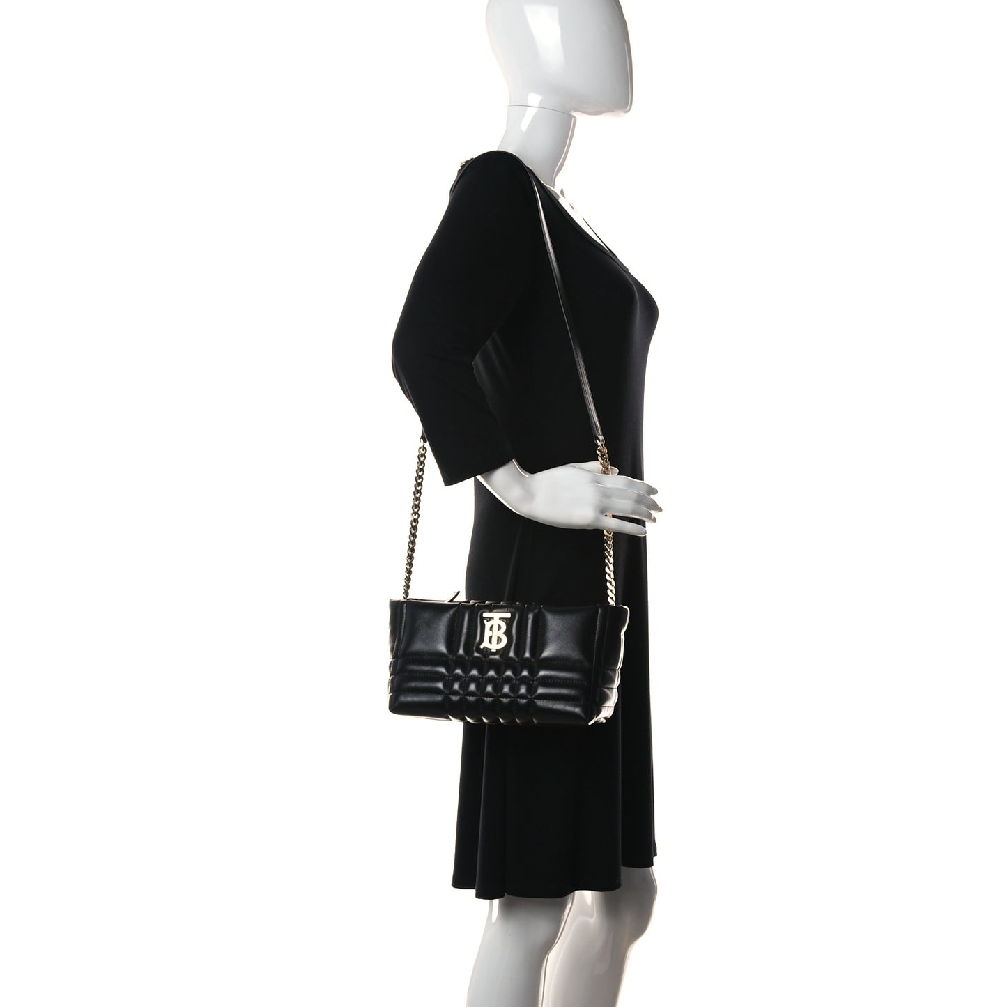 Calfskin Quilted Small Lola Zip Black