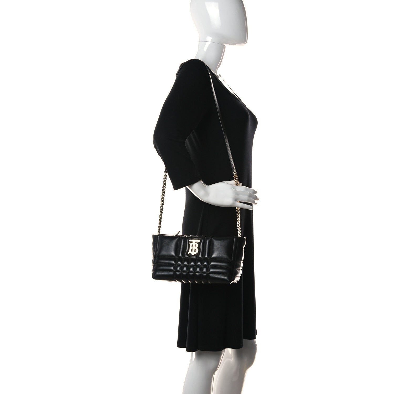 Burberry Calfskin Quilted Small Lola Zip Black 2 of 10