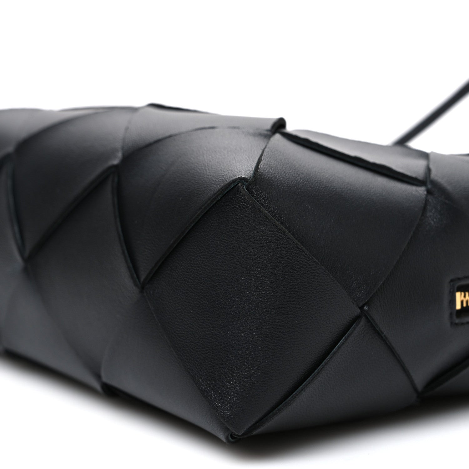 Bottega Veneta Lambskin Maxi Intreccio Small Cassette Camera Bag Black 9 of 9