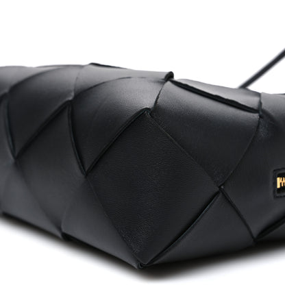 Bottega Veneta Lambskin Maxi Intreccio Small Cassette Camera Bag Black 9 of 9