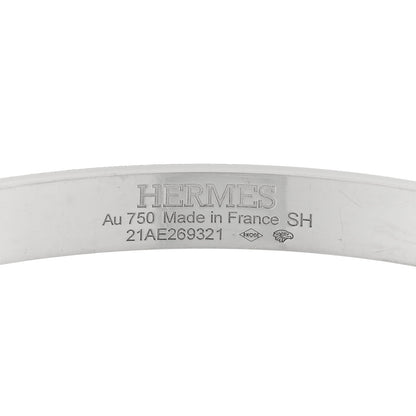 Hermes 18K White Gold Diamond PM Kelly Pave Bracelet SH 3 of 3
