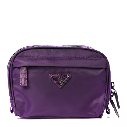 Prada Tessuto Nylon Saffiano Cosmetic Pouch Ciclamino 1 of 8
