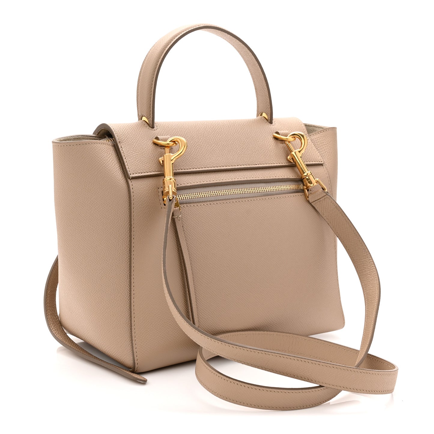 Grained Calfskin Micro Belt Bag Light Taupe
