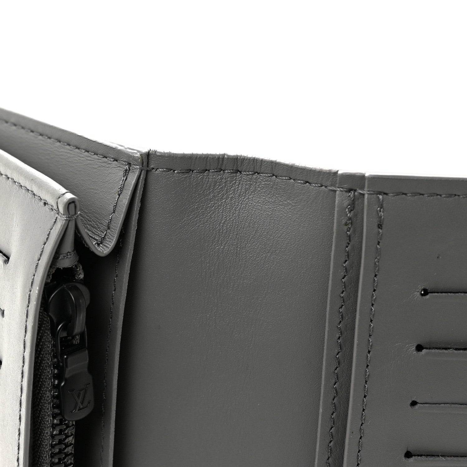 Louis Vuitton Calfskin Monogram Shadow Brazza Wallet Anthracite Gray 9 of 9
