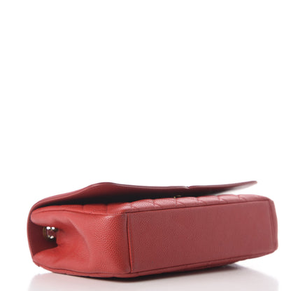 Chanel Caviar Quilted Medium CC Filigree Flap Red 3 of 9
