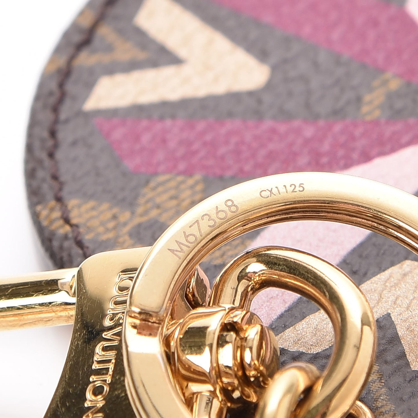 Monogram Illustre Multi V Bag Charm Key Ring Fuchsia