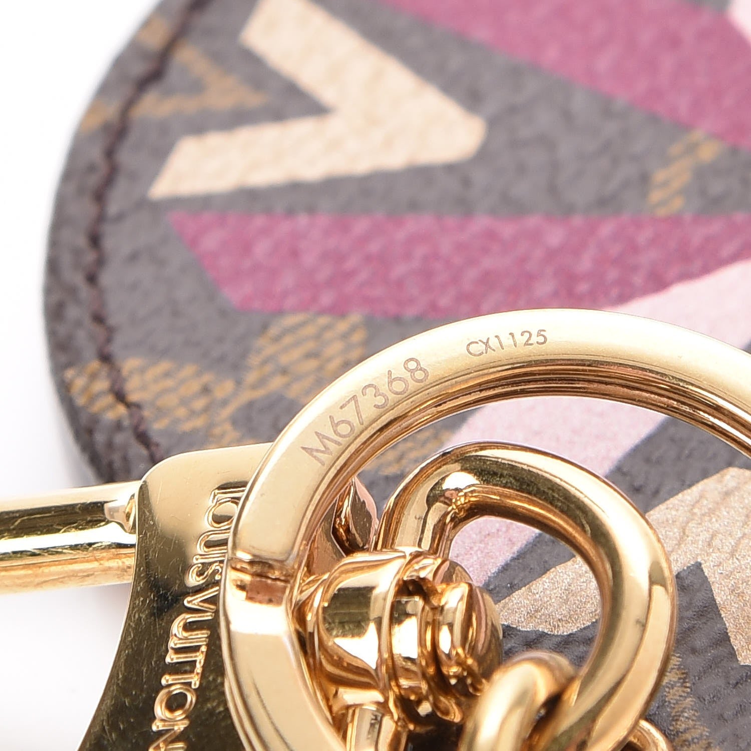 Louis Vuitton Monogram Illustre Multi V Bag Charm Key Ring Fuchsia 5 of 5