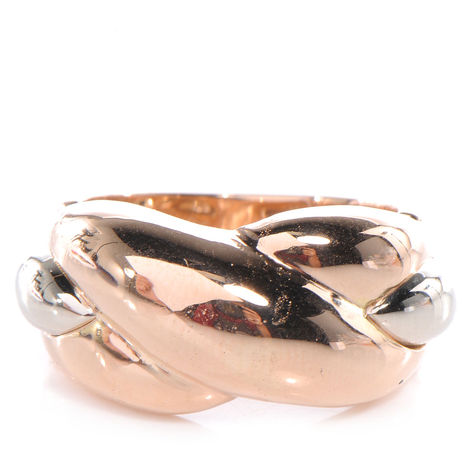 Cartier 18K Pink White Gold Ring 50 5.5 1 of 5