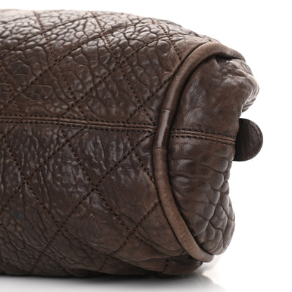 Chanel Distressed Lambskin Le Marais Bowler Brown 10 of 10