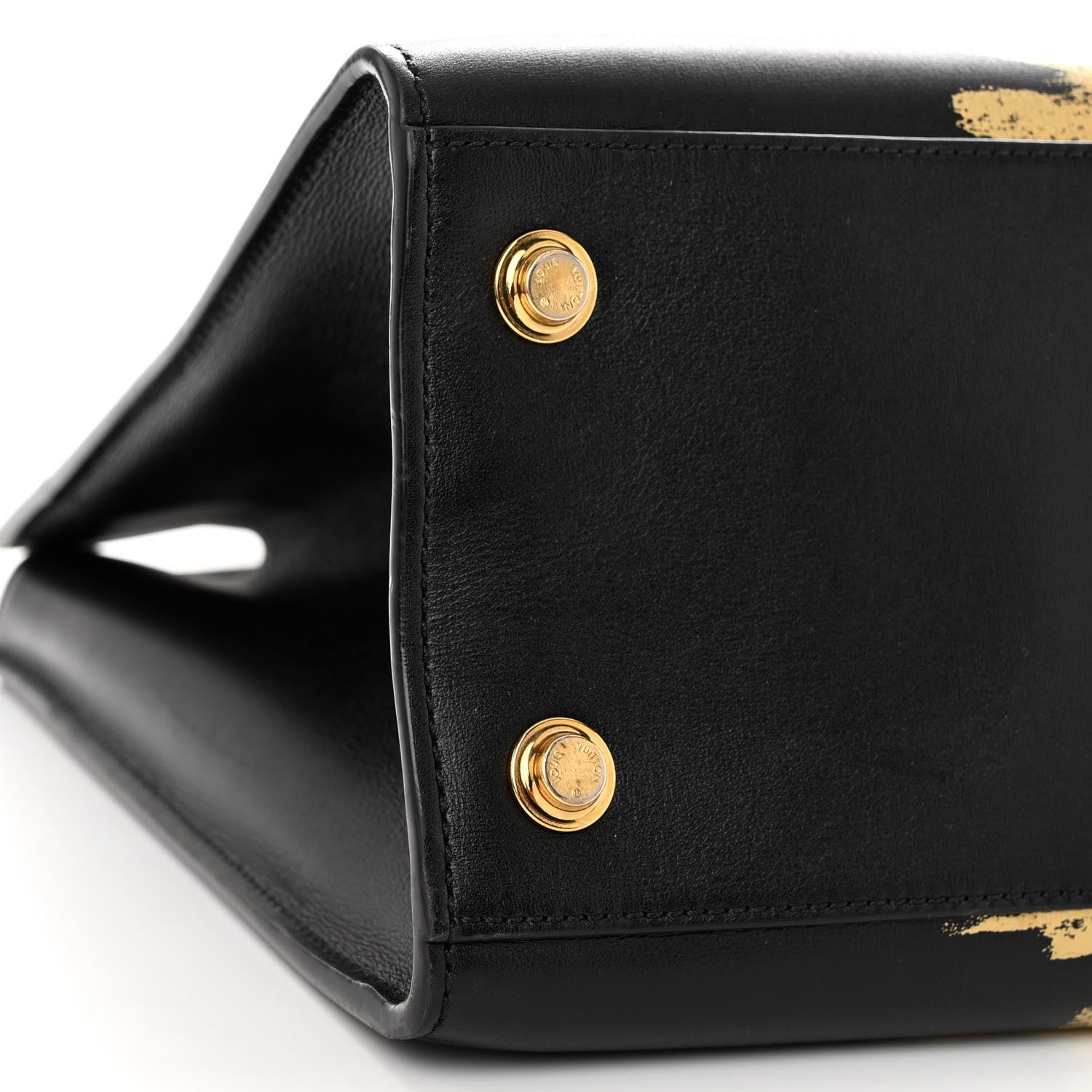 Louis Vuitton Calfskin Golden Light City Steamer MM Black 8 of 9