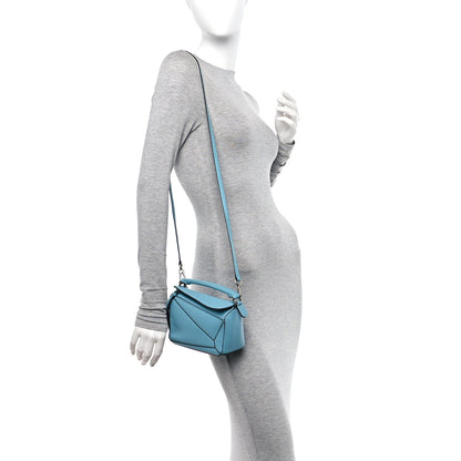 Loewe Calfskin Mini Puzzle Bag Cyan 2 of 13