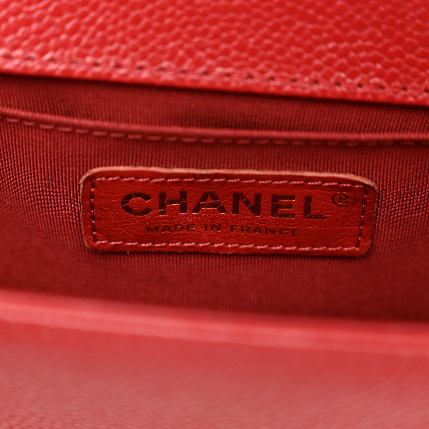 Chanel Caviar Quilted Small Boy Flap Dark Red 6 of 11