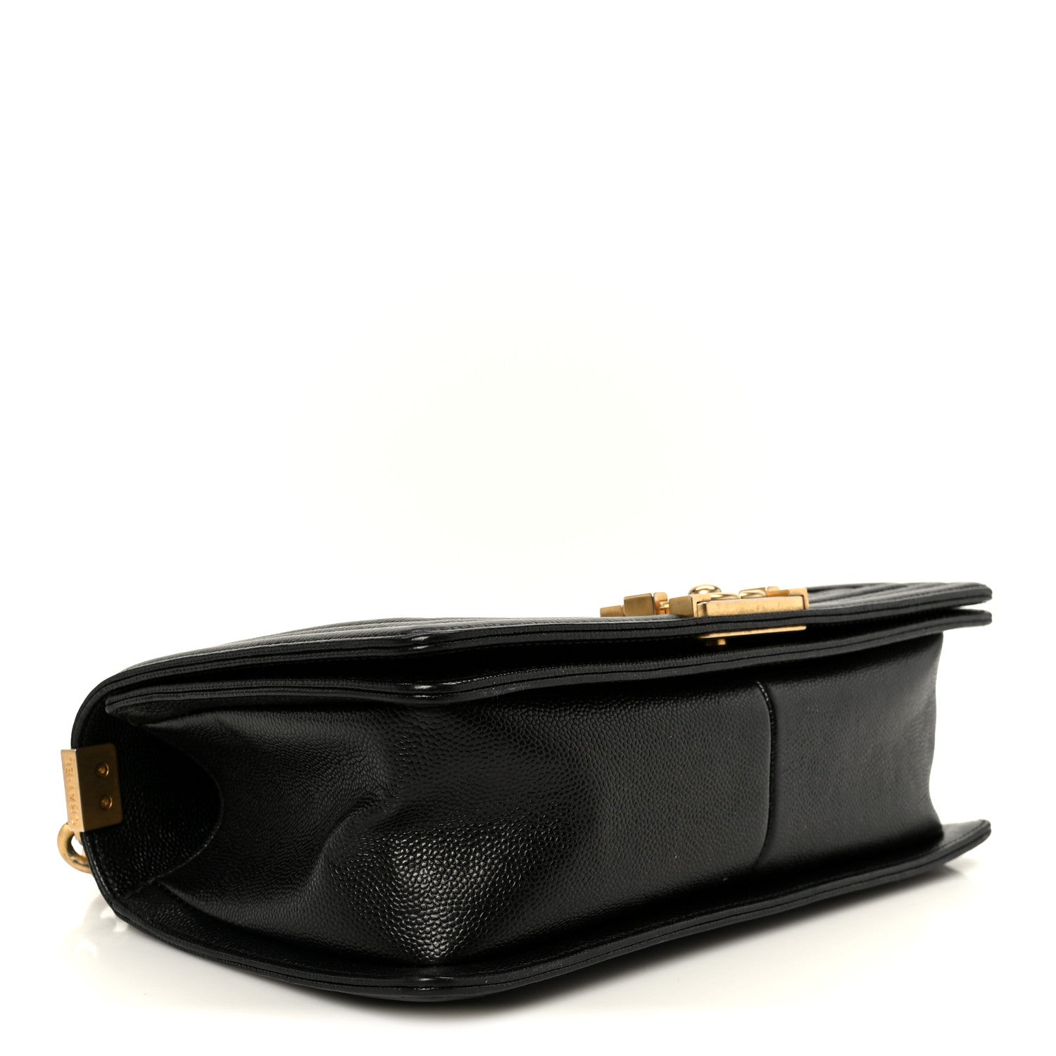 Chanel Caviar Chevron Quilted Medium Boy Flap Black 4 of 10