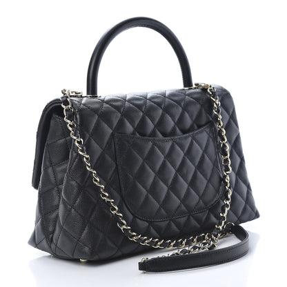 Chanel Caviar Quilted Small Coco Handle Flap Black 3 of 11