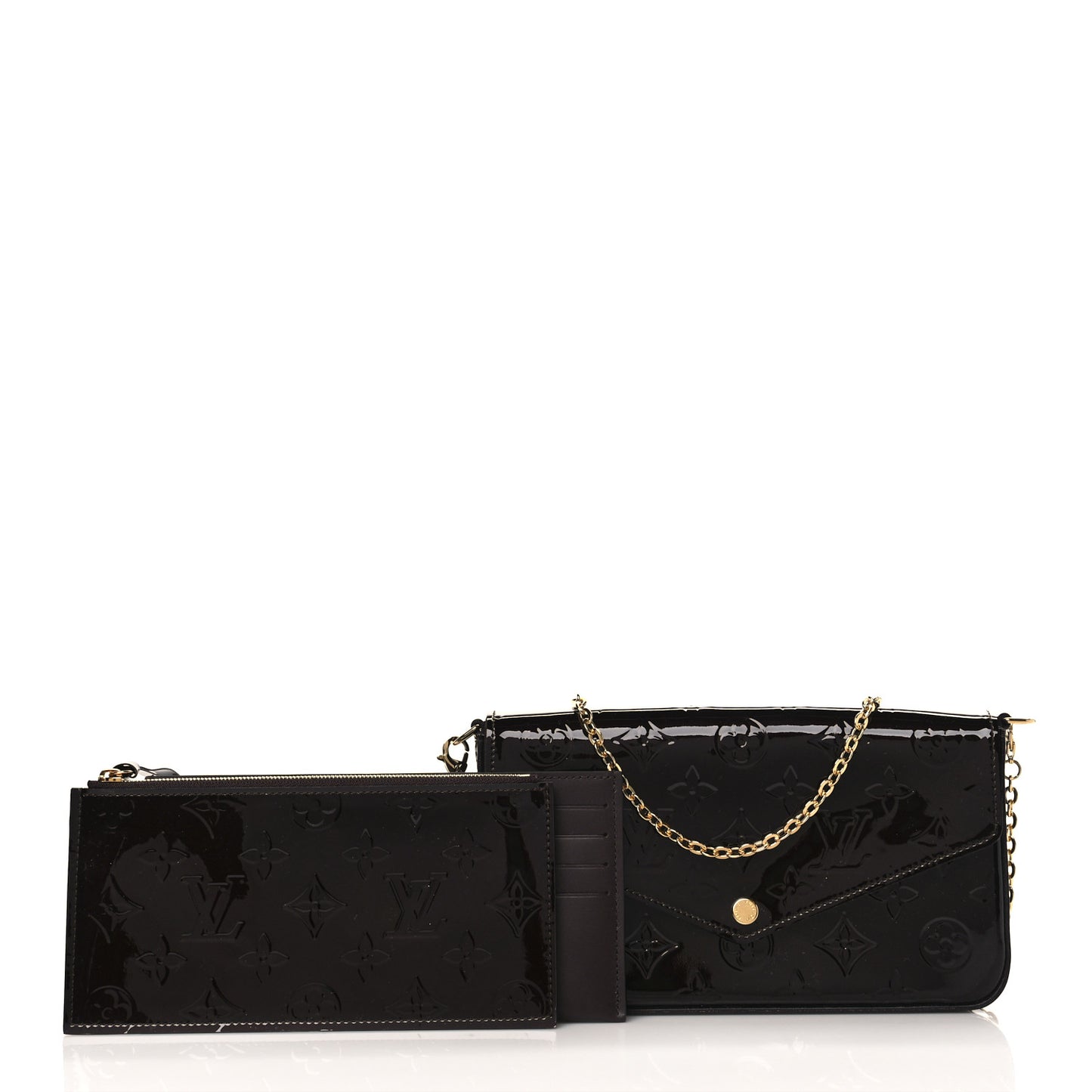 Vernis Pochette Felicie Chain Wallet Amarante