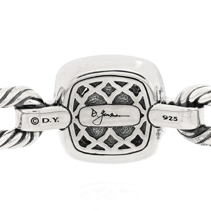 David Yurman Sterling Silver Diamond Prasiolite 10mm Albion Cable Bracelet 3 of 3