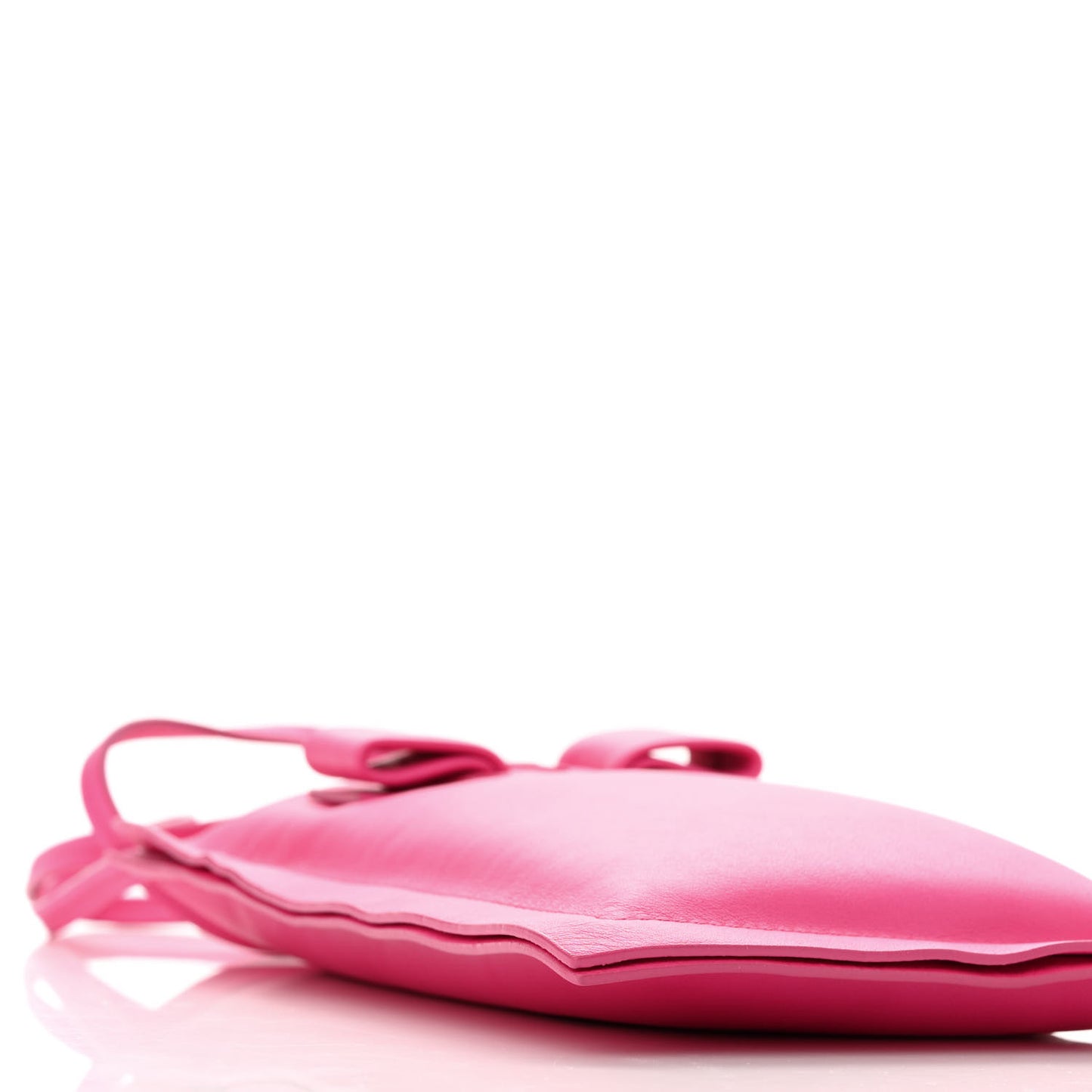 Calfskin Viva Bow Phone Pouch Hot Pink