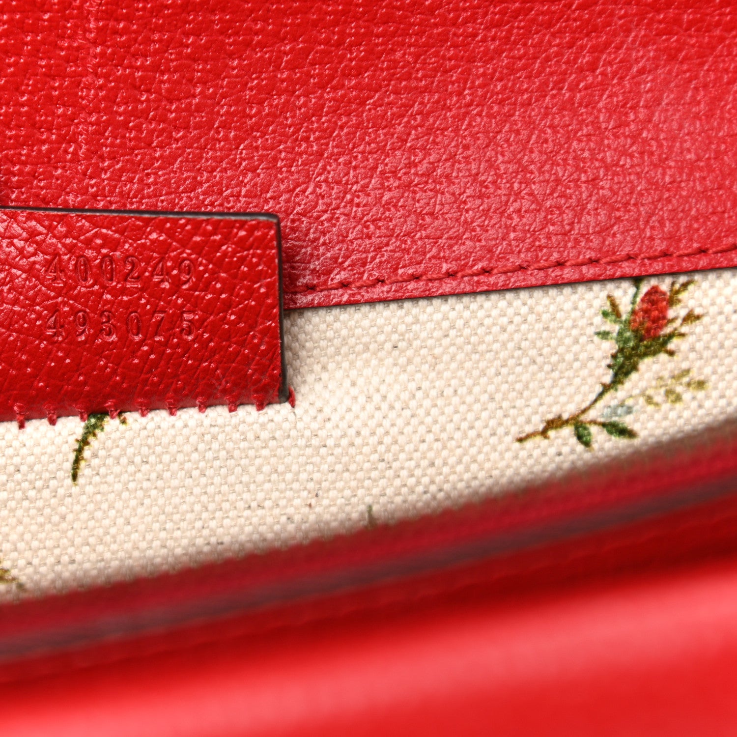 Gucci Calfskin Web Floral Embroidered Small Dionysus Shoulder Bag Hibiscus Red 7 of 11